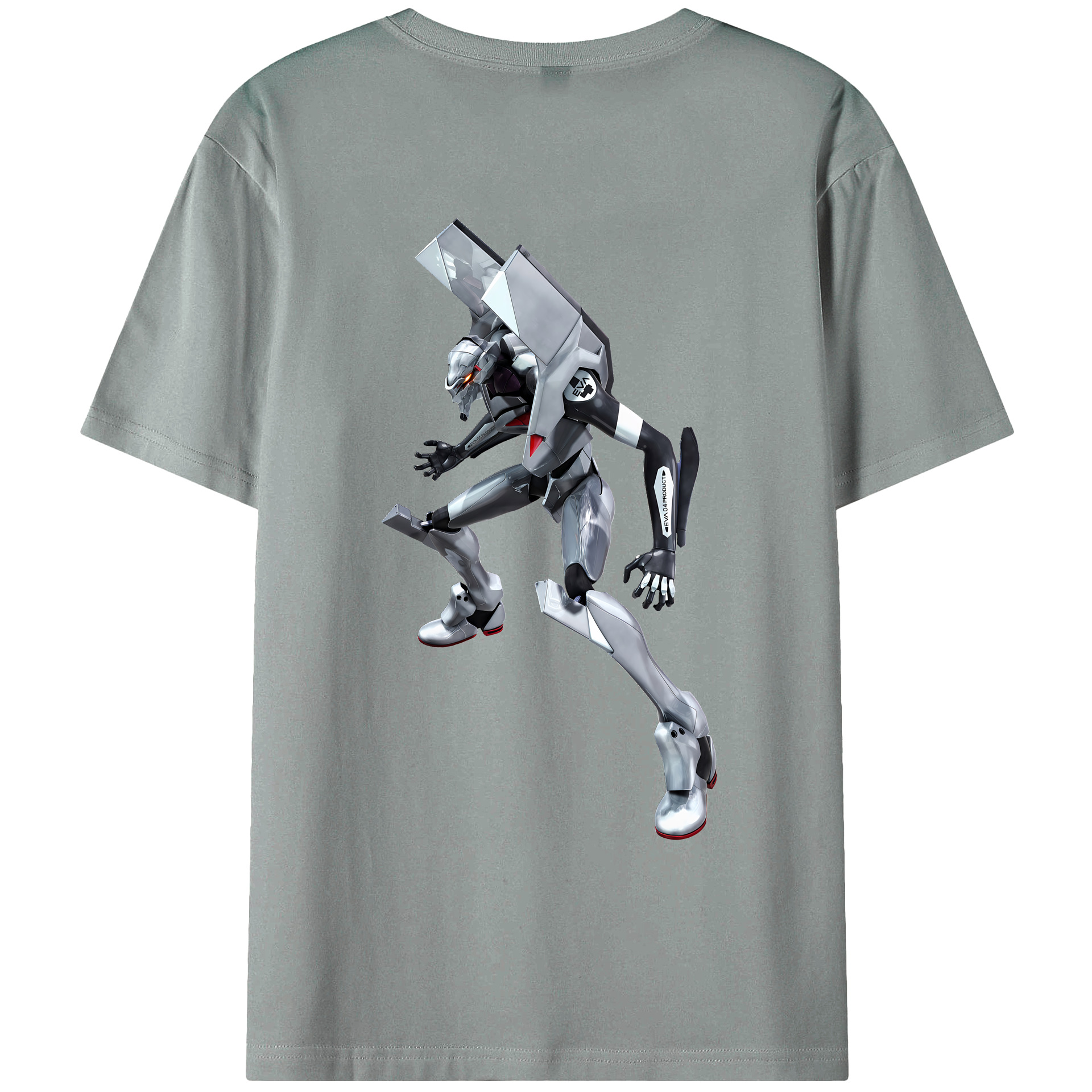（画像用） EVA 新世紀エヴァンゲリオン 綿100％ メンズ半袖Tシャツ（バックプリント） 通気性